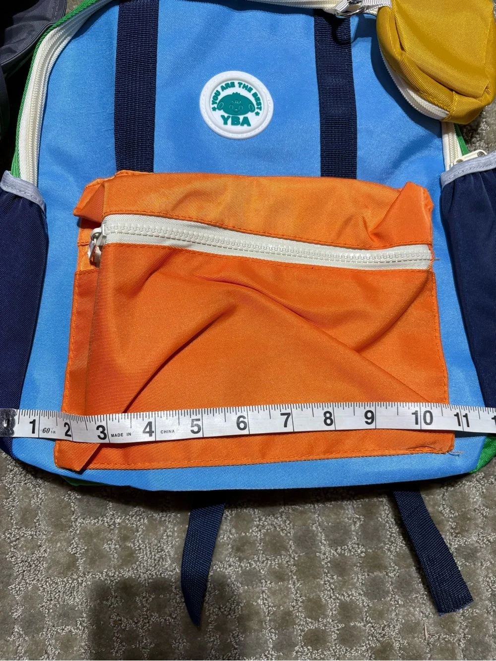 Cute Colorful Lightweight School 14in Backpack for Kid/Toddler Green Blue Orange